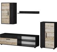 Vicco Meuble-paroi Berno, Lot de 4, Beige/Anthracite