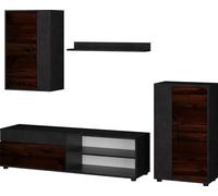 Vicco Meuble-paroi Berno, Lot de 4, Marron/Anthracite