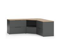 Vicco Meuble-paroi Wido, Anthracite/Sonoma, 3 Parties