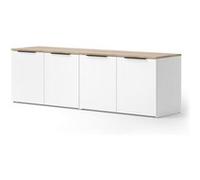 Vicco Meuble-paroi Wido, Blanc/Sonoma, 2 pièces Blanc/Sonoma G
