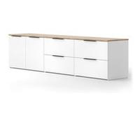 Vicco Meuble-paroi Wido, Blanc/Sonoma, 3 pièces Blanc/Sonoma G