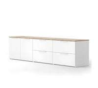 Vicco Meuble-paroi Wido, Blanc/Sonoma, 3 pièces, combinable avec d'autres éléments de la série Wido