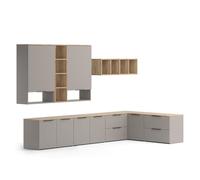 Vicco Meuble-paroi Wido, Grège, 9 Parties