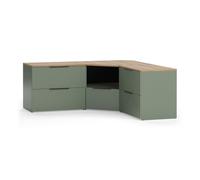Vicco Meuble-paroi Wido, Vert, 3 Parties, adapté à la Fixation Murale et combinable avec d'autres modules