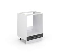 Vicco Meuble pour Four Fame-Line, Anthracite Haute Brillance, 60cm sans PT, à Combiner avec d'autres modules de la série Fame-Line