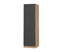 Meuble pour four Fame-Line, 60cm, Anthracite-or, Chêne de force doré, Vicco