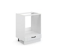 Vicco Meuble pour Four Fame-Line, Blanc Campagne, 60cm | Façade en MDF · Sans plan de travail · Pieds réglables en hauteur · Poignées en métal · Intégration facile