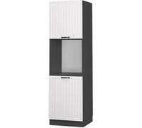 Vicco Meuble pour Four Fame-Line, Blanc Campagne/Anthracite, 60 cm Ouvert