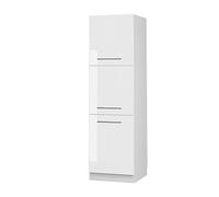 Meuble pour four Fame-Line, 60cm, Blanc Haute brillance, Blanc, Vicco