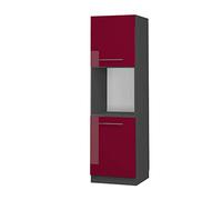 Vicco Meuble pour Four Fame-Line, Bordeaux Haute Brillance, 60cm