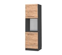 Meuble pour four Fame-Line, 60cm ouvert, Chêne de force doré/Anthracite, Vicco 38563
