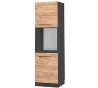 Vicco Meuble pour Four Fame-Line, Chêne de Force doré/Anthracite, 60 cm Ouvert