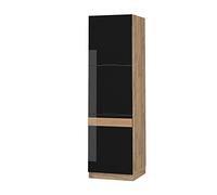 Meuble pour four Fame-Line, 60cm, Chêne noir brillant/Chêne de force doré, Vicco 39936