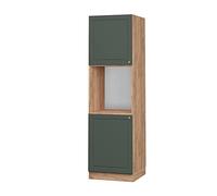 Meuble pour four Fame-Line, 60cm ouvert, Vert Or Campagne/Chêne de force doré, Vicco 38608