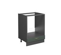 Vicco Meuble pour Four Fame-Line, Vert Or Campagne/Anthracite, 60 cm sans Plan de Travail