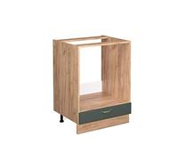 Meuble pour four Fame-Line, 60cm sans PT, Vert Or Campagne, Chêne de force doré, Vicco