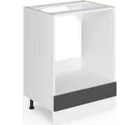 Vicco meuble pour four R-Line, 60 cm sans plan de travail, Anthracite Haute brillance/Blanc