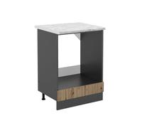 Vicco Meuble pour Four R-Line, Chêne Artisan/Anthracite, 60 cm, PT Marbre