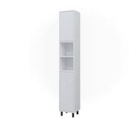 Vicco Meuble Salle de Bain Agasta, Blanc, 30x190.3cm, Peut être combiné avec Les Meubles Agasta pour Le Rangement dans la Salle de Bain