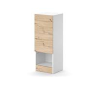 Vicco Meuble Salle de Bain Alf, Blanc, 35x92cm avec 2 tiroirs, pour Un Rangement Peu encombrant au-Dessus de la Machine à Laver