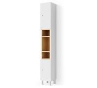 Vicco Meuble Salle de Bain Aquis, Blanc, 30x190cm, pour Le Rangement dans la Salle de Bain et Compatible avec Aquis