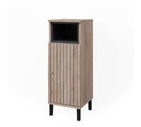 Vicco Meuble Salle de Bain Aquis, Sonoma, 30x81.8cm avec Porte et Compartiment Ouvert, pour Le Rangement dans la Salle de Bain et Compatible avec Aquis