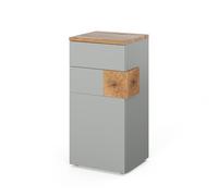 Vicco Meuble Salle de Bain Eden, Gris, 40x84cm, Beaucoup d'espace de Rangement pour Les ustensiles de Bain