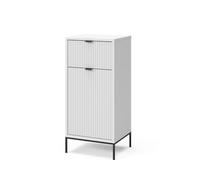 Vicco Meuble de Rangement de Salle de Bain Eliza, Blanc, 40 x 87 cm avec Porte et tiroir