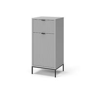 Vicco Meuble Salle de Bain Eliza, Gris, 40x87cm avec Porte et tiroir, pour Le Rangement dans la Salle de Bain ou à Combiner avec Eliza