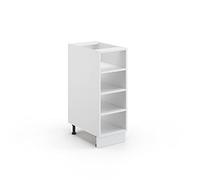 Vicco Meuble Salle de Bain Fame-Line, Blanc, 30x82cm sans PT, pour Le Rangement des Accessoires de Salle de Bain et des Produits d’Entretien