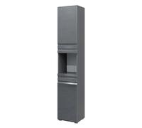Vicco Meuble de Rangement de Salle de Bain Fredd, Anthracite Haute Brillance, 36 x 190.5 cm