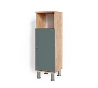Vicco Meuble Salle de Bain Fynn, Vert, 30x95cm, pour Le Rangement des Accessoires de Salle de Bain et Compatible avec Fynn