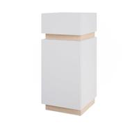 Vicco Meuble Salle de Bain Gloria, Blanc, 33x75.5cm avec Porte et tiroir, avec découpe pour Siphon et Compatible avec la série Gloria