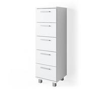 Vicco Meuble Salle de Bain Ilias, Blanc, 30x95cm, adapté à la Fixation Murale et Compatible avec la série Ilias