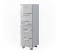 Vicco Meuble Salle de Bain Ilias, Blanc Haute Brillance, 30x95cm
