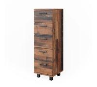 Vicco Meuble Salle de Bain Ilias, Chêne Rustique, 30x95cm