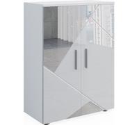 Vicco Meuble Salle de Bain Irma, Blanc Brillant avec Inserts, 60x81cm
