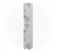 Vicco Meuble Salle de Bain Irma, Blanc Brillant avec Inserts, 30x192cm, pour Le Rangement des Accessoires de Salle de Bain et Compatible avec la série Irma
