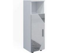 Vicco Meuble de Rangement de Salle de Bain Irma, Blanc Brillant avec Inserts, 30 x 95 cm