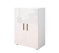 Vicco Meuble Salle de Bain Irma, Blanc Haute Brillance, 60x81cm, pour Le Rangement dans la Salle de Bain et Compatible avec la série Irma