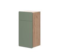 Vicco Meuble Salle de Bain Izan, Vert/Force de l'or Chêne, 36.6x76.6cm avec tiroir et Porte, à Suspendre au Mur pour Combiner avec d'autres Meubles de Salle de Bain Izan