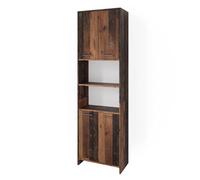 Vicco Meuble Salle de Bain Maris, Chêne Rustique, 56.1x190cm, pour Le Rangement des Accessoires de Salle de Bain et des étagères réglables en Hauteur