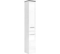 Vicco Meuble salle de bain Otis, Blanc Haute brillance, 30x190cm Blanc Haute brillance G