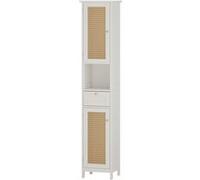 Vicco Meuble salle de bain Rosario, Blanc, 32x170cm avec 2 portes et un tiroir Blanc G