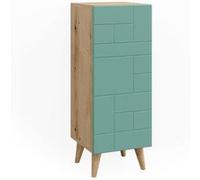 Vicco Meuble salle de bain Rudi, Vert menthe, 30.3x80.3cm avec porte Vert menthe G