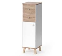 Vicco Meuble Salle de Bain Senyo, Blanc, 30x95cm avec tiroirs, adapté à la Fixation Murale et Compatible avec Les Meubles Senyo