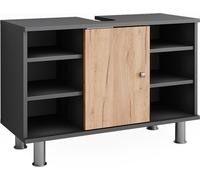 Vicco Meuble sous lavabo Fynn, Anthracite/chêne doré, 80x54cm