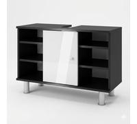 Vicco Meuble sous lavabo Fynn, Anthracite/Blanc Brillant, 80x54cm