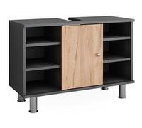 Vicco Meuble sous lavabo Fynn, 80x54cm, Anthracite/chêne doré