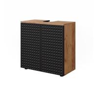 Vicco Meuble sous lavabo Irma, Chêne de Force doré/Anthracite, 60 x 59 cm